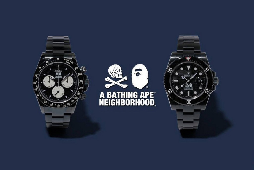 A BATHING APE x NEIGHBORHOOD 联名炮制两款腕表(图1)