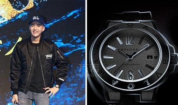“小鲜肉”吴亦凡佩戴宝格丽Diagono Magnesium腕表，酷帅值再次爆表!(图2)