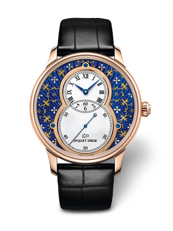 雅克德罗:金箔雕花珐琅时分小针盘Only Watch腕表(图10) 雅克德罗:金箔雕花珐琅时分小针盘Only Watch腕表(图10)