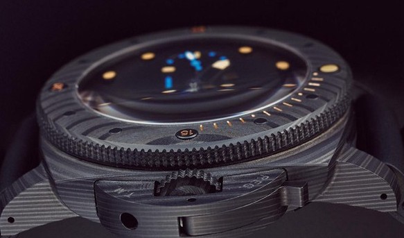 沛纳海Luminor Submersible 1950 Carbotech：采用碳纤维复合材料(图3)